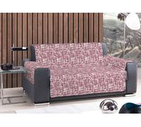 Copridivano Imbottito Trapuntato Sofà Antimacchia Made Italy Dis. Reticol