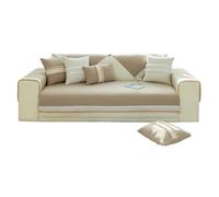 Copridivano impermeabile 90 x 330 cm, antimacchia, personalizzabile per tutte le stagioni, ideale per bambini, cani, gatti, colore marrone