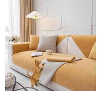 Copridivano impermeabile antiscivolo per divano angolare a forma di L, adatto per divani a 14 posti, giallo, 70 x 210 cm, protezione durevole per mobili di casa