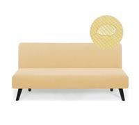 Copridivano impermeabile giallo 2-3 posti, senza braccioli, fondo elastico, pieghevole, universale, protezione per divano, 190 × 210 cm, tinta unita