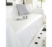 Copridivano impermeabile in pelle sintetica per divani componibili Loveseat & FutonL, protezione lavabile bianca (180 x 334 cm) durevole scudo per mobili