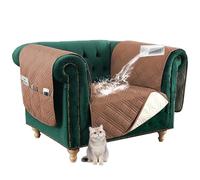 Copridivano impermeabile per divano da 1 a 4 posti, antiscivolo, con tasca laterale, ideale per cani e gatti, verde vite