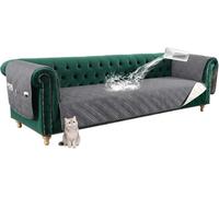 Copridivano impermeabile per divano da 1 a 4 posti, antiscivolo, con tasca laterale, ideale per cani e gatti, verde vite