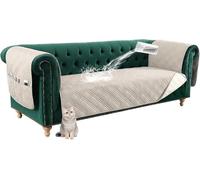 Copridivano impermeabile per divano da 1 a 4 posti, antiscivolo, con tasca laterale, ideale per cani e gatti, verde vite