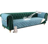 Copridivano impermeabile per divano da 1 a 4 posti, antiscivolo, con tasca laterale, ideale per cani e gatti, verde vite