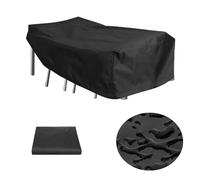 Copridivano impermeabile per esterni, 250 x 250 x 90 cm, con cinghie e coulisse, resistente agli strappi, protezione UV per mobili da giardino in rattan, protezione per patio