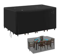 Copridivano impermeabile resistente per esterni, 210 x 140 x 70 cm, protezione angolare in rattan, per panca e tavolo da 2-3 posti, ideale per patio, terrazza e giardino