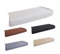 Copridivano impermeabile spazzolato a quadri, 77 x 178 cm, con antiscivolo per fornire una protezione efficace contro danni e sporco degli animali domestici (nero)