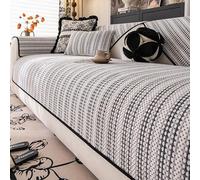 Copridivano in Ciniglia A 1/2/3/4 Posti, Copridivano Antiscivolo Telo Salva Divano Universale, per Seduta, per Divano, Cane, Gatto(Grey,90x210cm)