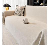 Copridivano in ciniglia per divano a 3 posti, antiscivolo, per cani, per tutte le stagioni, a forma di L, con nappe, A1, 333 x 180 cm