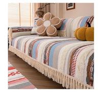 Copridivano In Cotone E Lino Con Retro Antiscivolo, Nappe Fatte A Mano, Protezione Spessa Trapuntata For Divani Componibili, Mobili For Soggiorno(Orange,90cm*210cm)