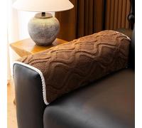 Copridivano in Flanella 4 3 2 1 Posti,Spesso Copridivano per Cani, Fondo Antiscivolo Protettivo, Morbido E Confortevole Protezione Mobili Animali Domestici(Brown,2pc/28"x35"/Armrest Cover)