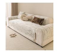Copridivano in morbida ciniglia, per 1 e 4 posti, antiscivolo, divertente e peloso, ideale per le case del Regno Unito, bianco, 70 x 180 cm, perfetto per cani e gatti.