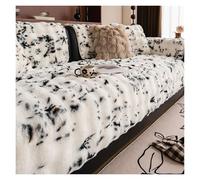Copridivano In Morbida Pelliccia Sintetica, Antiscivolo, Lavabile In Lavatrice, Protezione For Divani Componibili, Poltrone Reclinabili E Case Che Accettano Animali Domestici.(Black,90cm*120cm)