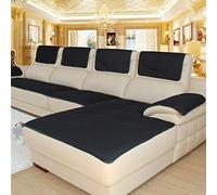 Copridivano in pelle nera antiscivolo di alta qualità, per divani componibili e braccioli, 60 x 180 cm, ideale per la casa e gli animali domestici