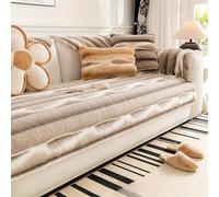 Copridivano in peluche a forma di coniglio, sfumato, spesso, peloso, di lusso, morbido, soffice, antiscivolo, protezione per mobili per divano componibile, decorazione per soggiorno (#3, 1 posto, 90 x