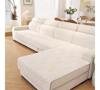 Copridivano in peluche per cani, gatti e animali domestici, copertura invernale per divani sectional a foglia, colore solido, antiscivolo, morbido e lavabile, protezione per mo White 70x120cm/28x47in