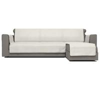 Copridivano in Poliestere con Penisola Destra Seduta 190 cm Panna