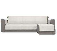 Copridivano in Poliestere con Penisola Destra Seduta 290 cm Panna