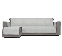 Copridivano in Poliestere con Penisola Sinistra Seduta 240 cm Grigio