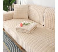 Copridivano in velluto a forma di L, protezione antiscivolo in peluche, ideale per sedie da 90 x 90 cm, morbido, confortevole ed elegante, decorazione per il soggiorno