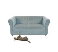 Copridivano in velluto elasticizzato vintage per sedia, fodera per sedia curva in tessuto morbido e confortevole, include federa per cuscino per seduta, perfetta per decorare la casa e proteggere i