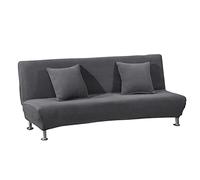 Copridivano letto senza braccioli 2 posti Copridivano elasticizzato clic clac senza braccioli Fodera per divano letto clic clac stampato Grigio, senza copricuscino