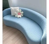 Copridivano Moderno Elasticizzato semicircolare, copridivano Curvo componibile per Divano a 4 posti (Grigio Scuro, Adatto per divani da 92 a 118 Pollici)