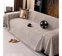 Copridivano Morbido 2 3 4 5 Posti, Copridivano Con Nappine, Componibile A L, Pet Friendly, Resistente All'abrasione E Antigraffio Beige 180 * 360CM