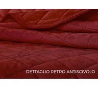 BIANCHERIAWEB Copridivano Penisola Antimacchia Antiscivolo Trapuntato Imperiale Bordeaux 190 Destra