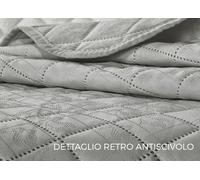 Copridivano Penisola Antimacchia Antiscivolo Trapuntato Imperiale Grigio