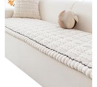 Copridivano per cani lavabile, morbido peluche Copridivani per animali domestici per divani, cuscini antiscivolo Copridivani per 3 cuscini, protezione per mobili(White,70x210cm)