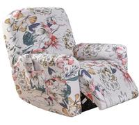 Copridivano per Poltrona Relax Reclinabile 4 Pezzi, Fodera Elasticizzata per Copripoltrona Reclinabil Poltrona, Proteggi Sedia Anti-Macchia Lavabile, Copripoltrona con Braccioli(Style Q)