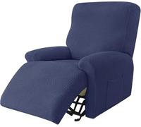 Copridivano per Poltrona Relax Reclinabile 4 Pezzi, Fodera Elasticizzata per Copripoltrona Reclinabil Poltrona, Proteggi Sedia Anti-Macchia Lavabile, Copripoltrona con Braccioli(Style P)
