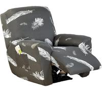 Copridivano per Poltrona Relax Reclinabile 4 Pezzi, Fodera Elasticizzata per Copripoltrona Reclinabil Poltrona, Proteggi Sedia Anti-Macchia Lavabile, Copripoltrona con Braccioli(Style W)