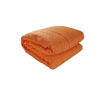 Copridivano Perla con Penisola Trapuntato Salva Divano Copri Chaise Longue (Arancio, Tre posti)