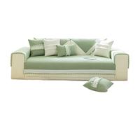 Copridivano personalizzabile a forma di L, 120 x 270 cm, antiscivolo, antimacchia, protezione per tutte le stagioni, per qualsiasi divano, elegante design verde
