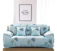 Copridivano Pianta Blu Chiaro Telo Copridivano Antigraffio Gatto Copri Divano Elasticizzati Copritutto per Divano Spandex Elasticizzato Copridivani Universale Sofa Cover 4 Posti