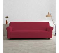 Copridivano Pretty Bielastico Sagomato - Copertura Divano Elasticizzata, 3 POSTI Tessuto Estensibile da 170 a 220 cm, Lavabile - BORDEAUX