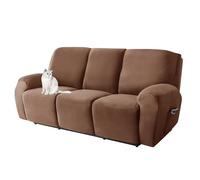 Copridivano reclinabile, morbido e lavabile, per divano reclinabile a 1/2/3 posti, spesso e resistente, con tasca, marrone