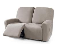 Copridivano Relax Reclinabile Elasticizzato 1/2/3 Posti, Copripoltrona Relax Reclinabile Universale con Tasche, 6-Pezzi Fodera per Poltrona Lavabile, Coperture per Divano da Massaggio Lavabile (Color