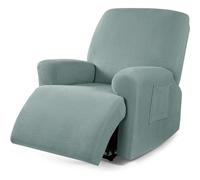 Copridivano Relax Reclinabile Elasticizzato 1/2/3 Posti, Copripoltrona Relax Reclinabile Universale con Tasche, 6-Pezzi Fodera per Poltrona Lavabile, Coperture per Divano da Massaggio Lavabile (Color