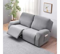 Copridivano Relax Reclinabile Elasticizzato 2 Posti, Copripoltrona Relax Reclinabile Universale con Tasche, 6-Pezzi Fodera per Poltrona Lavabile, Coperture per Elettrica Divano da Massaggio(#3)