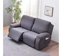Copridivano Relax Reclinabile Elasticizzato 2 Posti, Copripoltrona Relax Reclinabile Universale con Tasche, 6-Pezzi Fodera per Poltrona Lavabile, Coperture per Elettrica Divano da Massaggio (Color :
