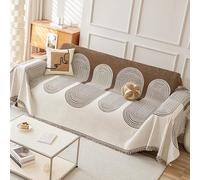 Copridivano reversibile a forma di L, con nappe, adatto agli animali domestici, per divano a 2/3/4 posti, 180 x 300 cm, protezione durevole ed elegante per i tuoi mobili