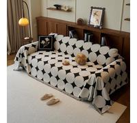 Copridivano Reversibile, Lavabile in Ciniglia, Copridivano per Animali Domestici, Elegante Coperta Che Non Sbiadisce, Coperta Grande e Spessa per Divano Componibile, Divano a 2 o 3 Cusci white 71*150