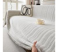 Copridivano reversibile per divani a 1/2/3/4 posti, colore grigio, 180 x 340 cm, elegante decorazione per la casa