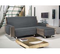 Copridivano Salvadivano Con Penisola Trapuntato Modello Best Colore Grigio Scuro