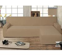 Copridivano Salvadivano Genius con Penisola Chaise Longue Modello Swing Tortora Destra Tortora