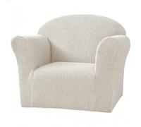Copridivano Sedia Elasticizzato per Bambini Copertura Poltrona in Jacquard | Fondo Elasticoper Bambini Mini copridivano per bambini Poltrone per camerette Antiscivolo Lavabile(Ivory)